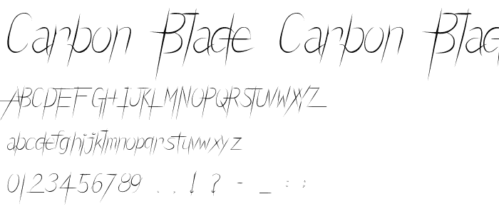 Carbon Blade Carbon Blade font